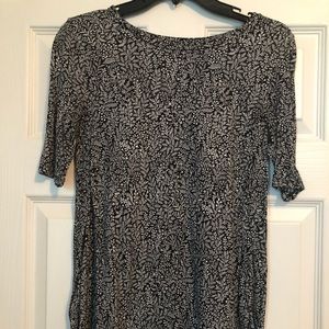 Black patterned tunic